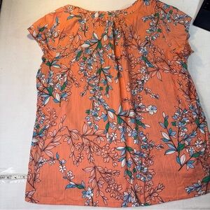 St. John's Bay Orange Relaxed Blouse